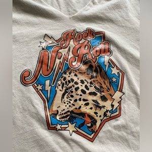 Rock & Roll Leopard Cropped Tee